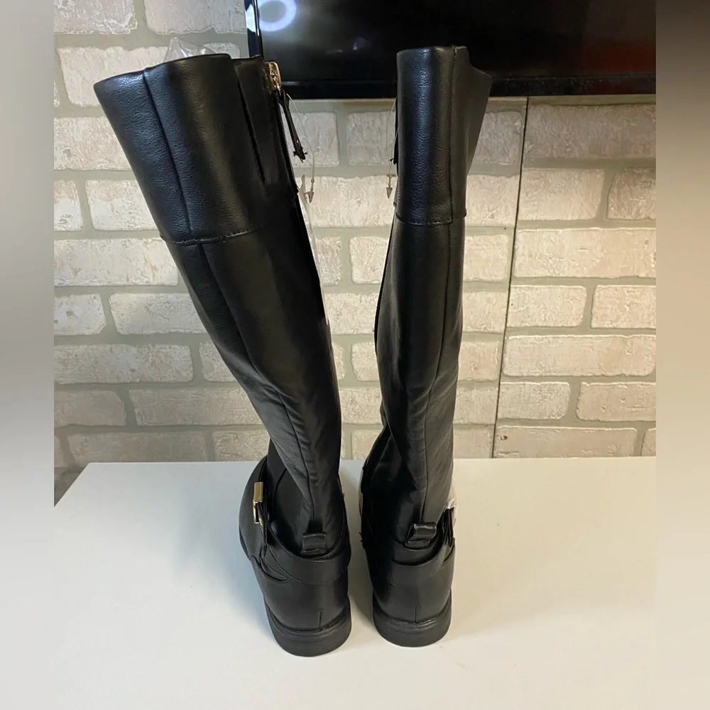 Dr. School black Knee-High Boots Wide Calf